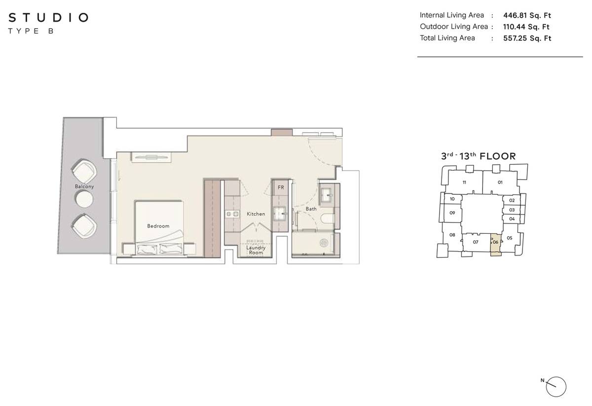 Mercer House Uptown Dubai By Ellington Studio Floor Plan