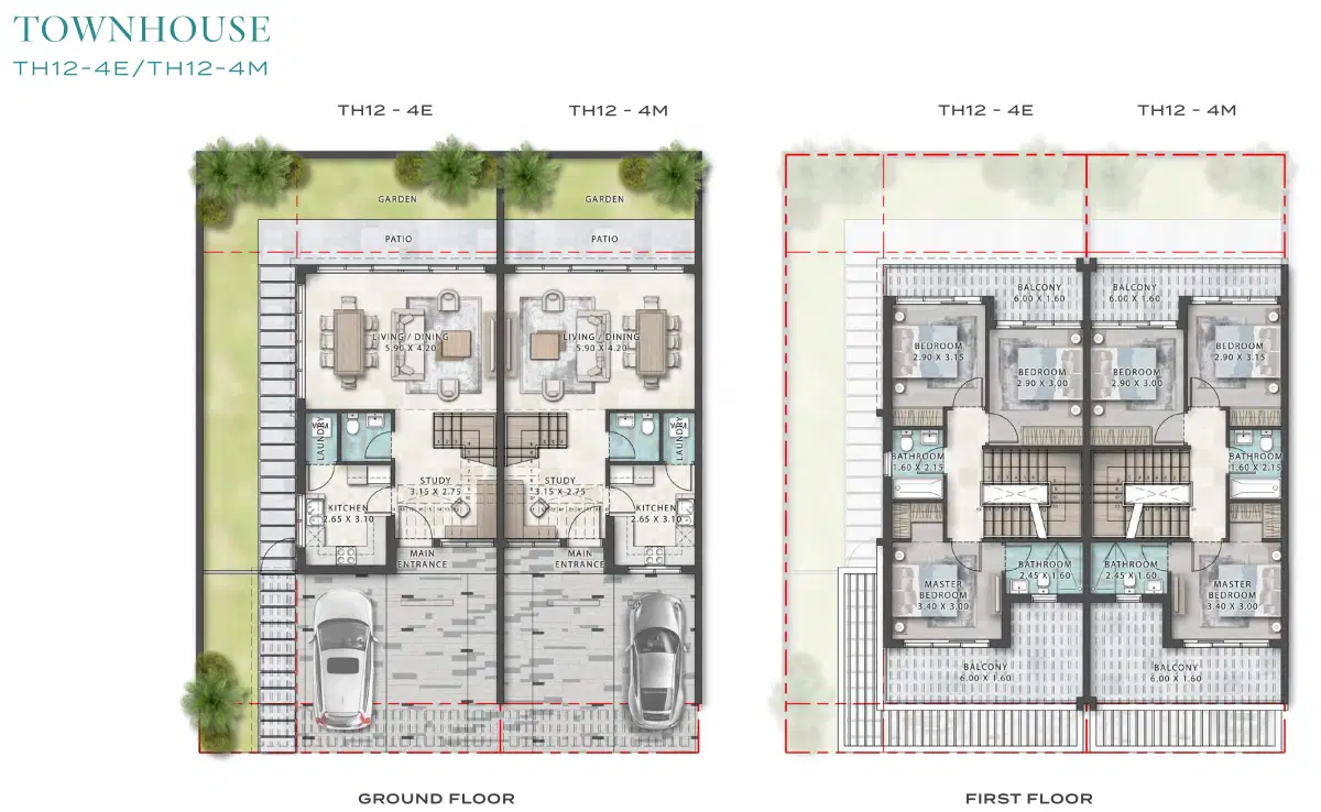 Damac Natura Damac Hills 2 Ground + First Floor Floor Plan