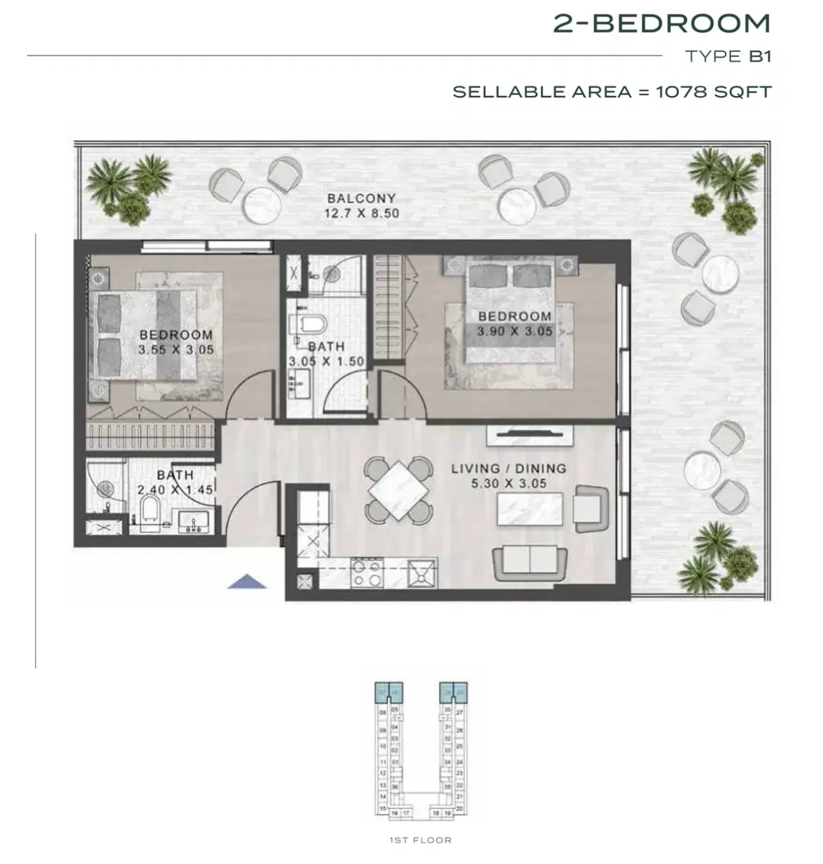 2 Bedroom Apartments