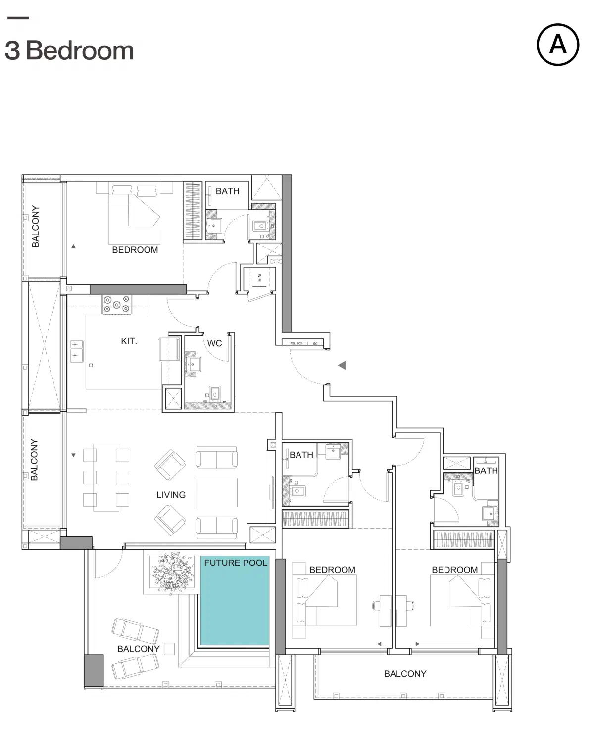 3 BR Apartment