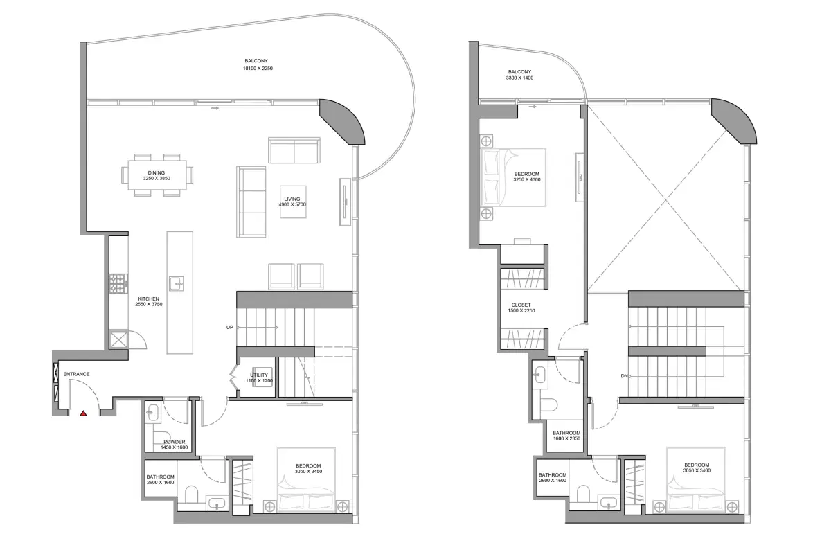 Sobha Aquamont At Downtown Umm Al Quwain 3 Bedroom Apartment (Type B) Floor Plan