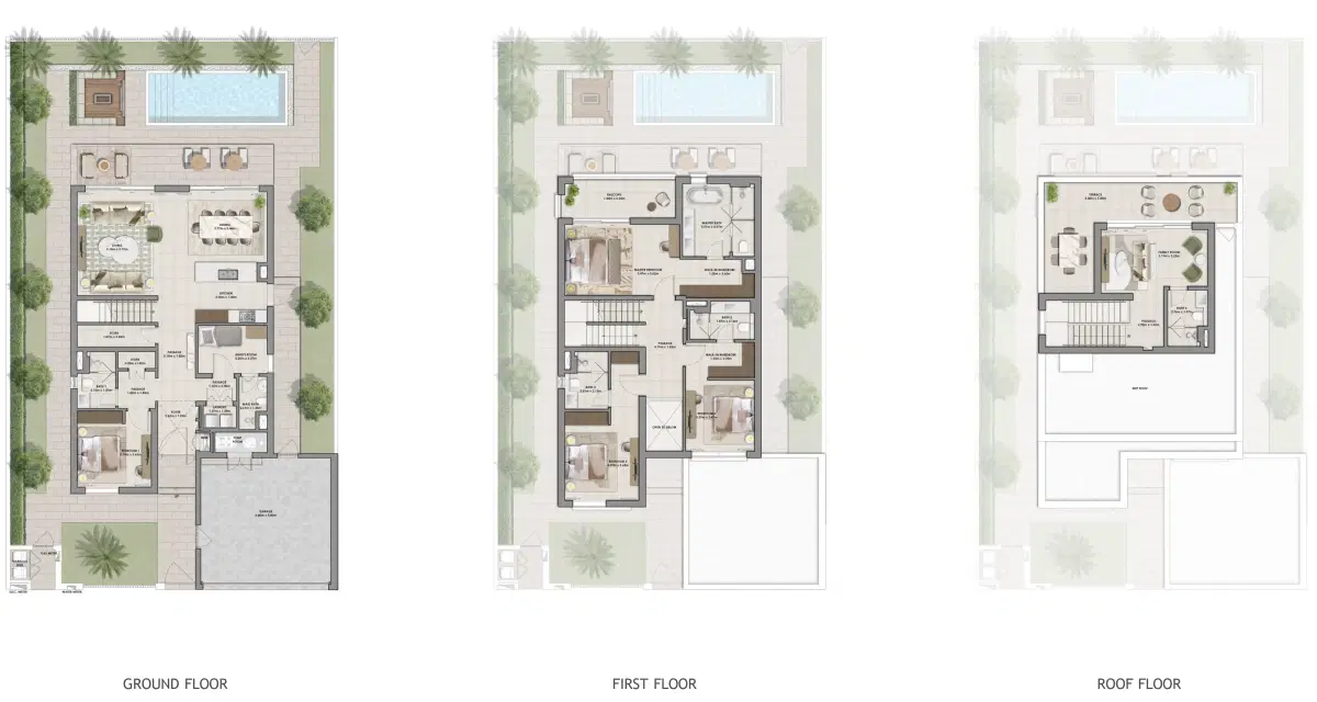 Emaar The Heights Country Club And Wellness Dip 4 Bed Room Floor Plan
