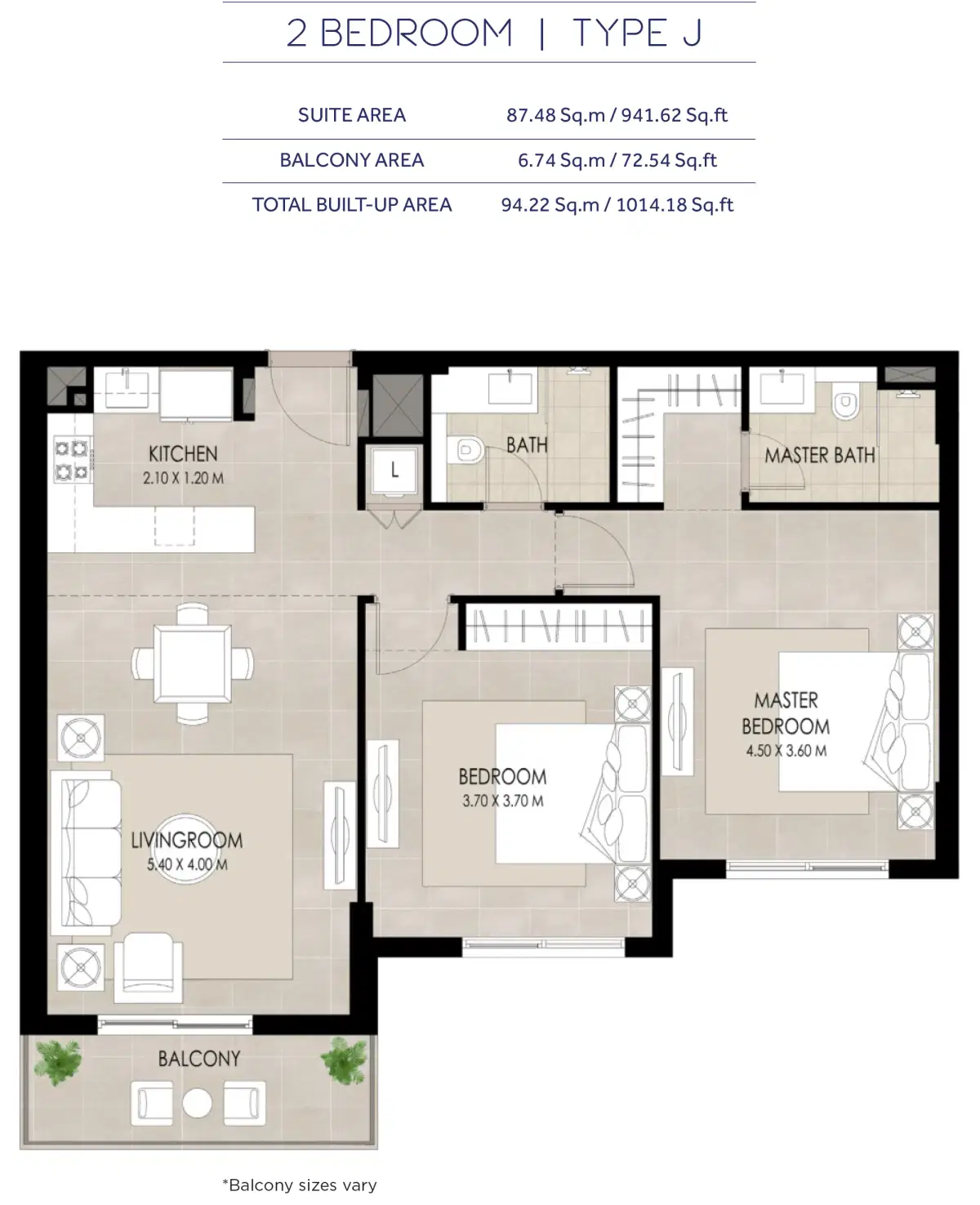 2 Bedroom Apartments