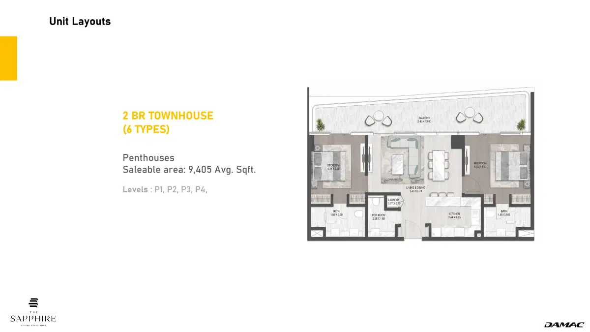 2 Bedroom Townhouses