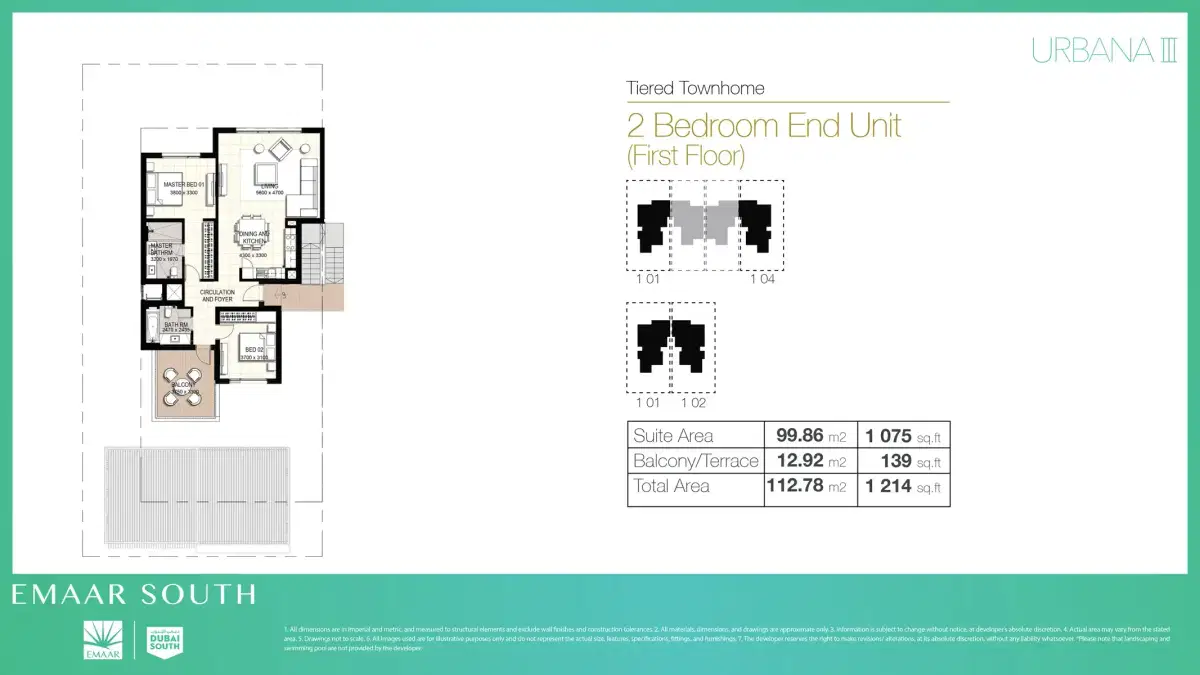 2 Bedroom Townhomes