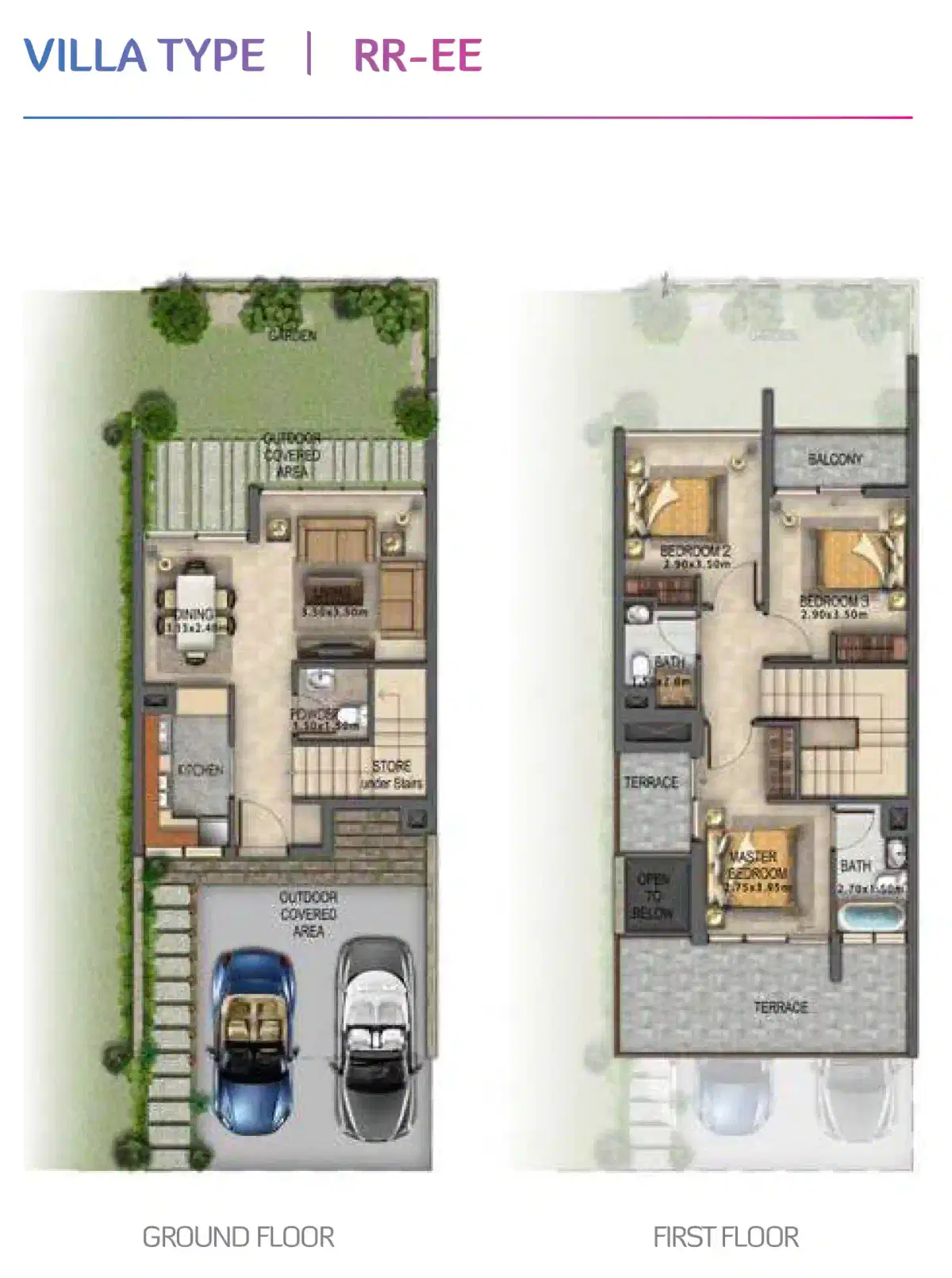 Akoya Play Villas 3 BR Villa Floor Plan