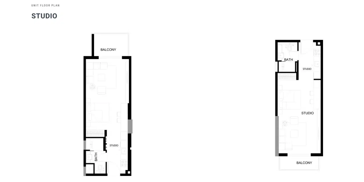 Binghatti Dusk Jumeirah Village Circle Studio Floor Plan