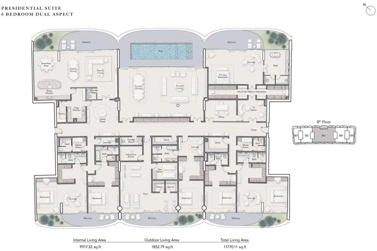 6 Bedroom Penthouses