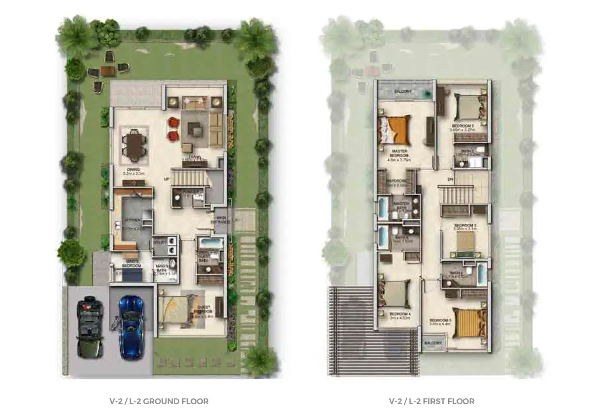 Damac Casablanca Villas 5 Bedroom Villas Floor Plan