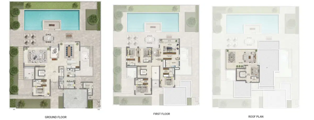 Emaar Oasis Address Villas 6 Bedroom Villas Floor Plan
