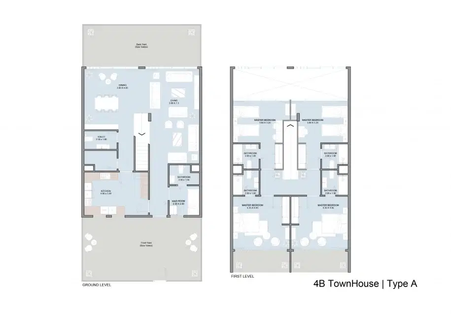 Rukan Lofts Phase 3 Dubailand 4 BR Townhouses Floor Plan