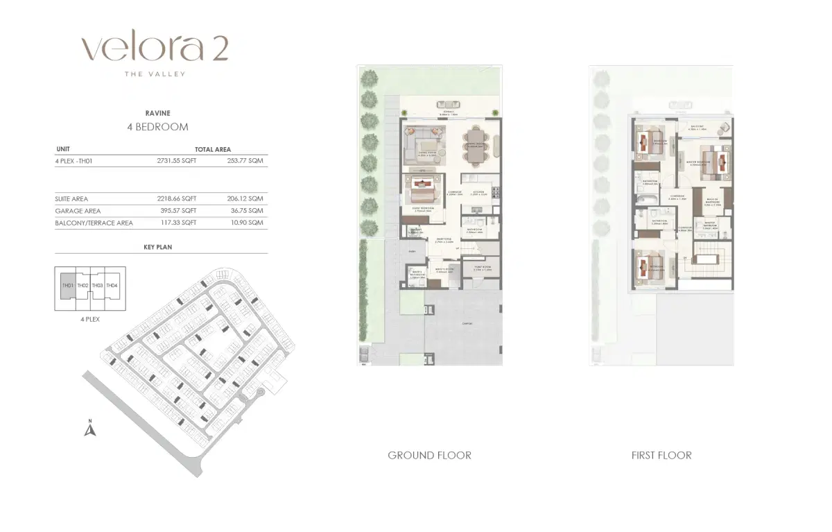 Emaar Virella 2 4 BR Floor Plan 2,731 Sq. Ft.