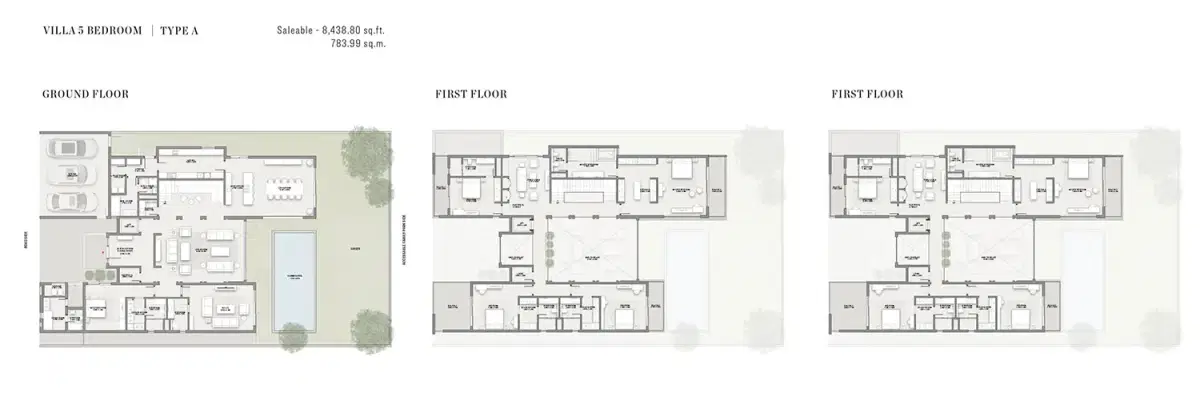 SOBHA Estates Dubai 5 BR Floor Plan 8,438 Sq. Ft.