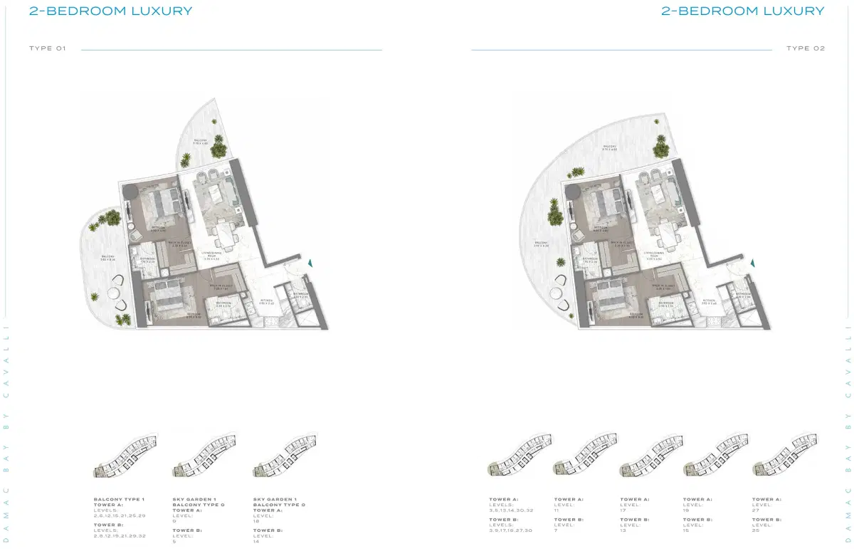 2 Bedroom Apartments