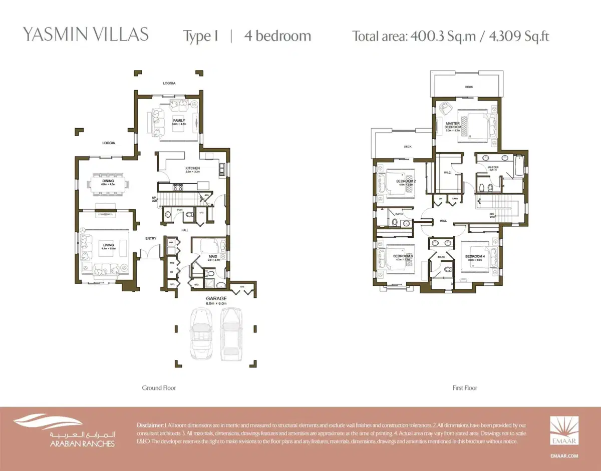 4 BR Floor Plan 4,309 Sq. Ft.