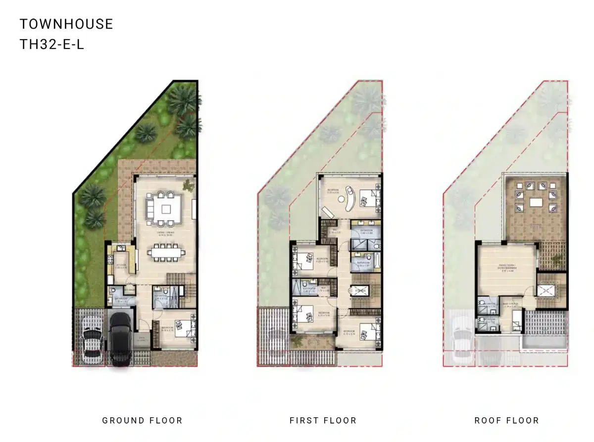 Damac The Legends 5 BR Townhouse Floor Plan