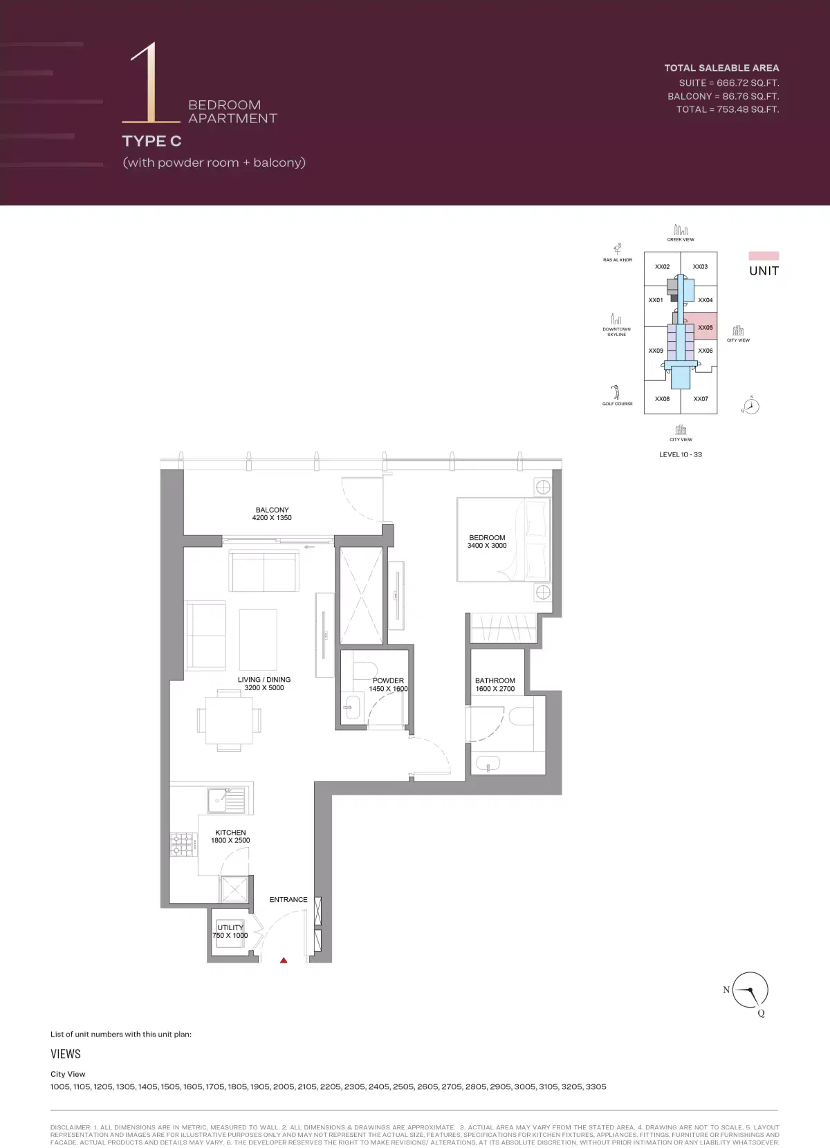 1 Bedroom Apartments