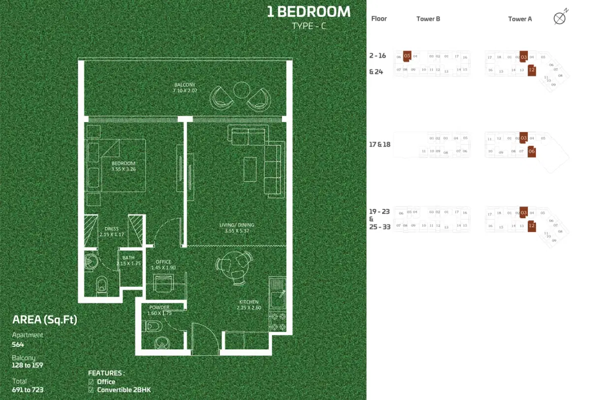 1 Bedroom Apartment
