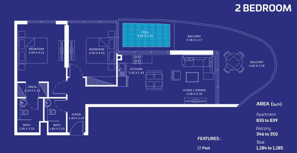 2 Bedroom Apartments