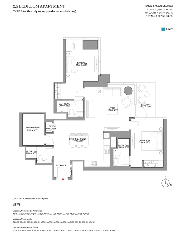 Sobha Skyscape Altius Sobha Hartland 2 2 Bedroom Apartments Floor Plan