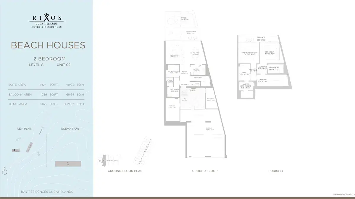 Nakheel Rixos Dubai 2 BR Floor Plan 5,163 Sq. Ft.