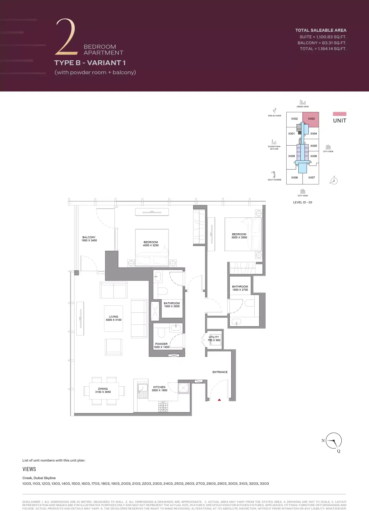 2 Bedroom Apartments