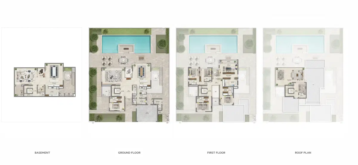 Emaar Mareva At The Oasis 6 Bedrooms Villas Floor Plan