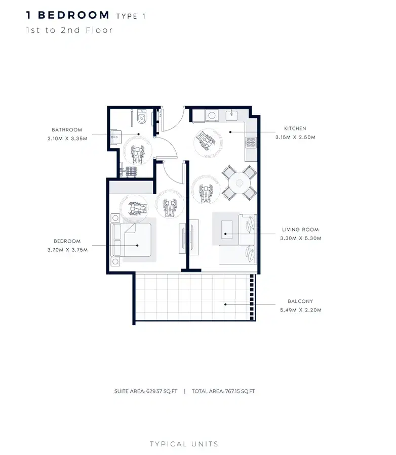 1 BR Apartment