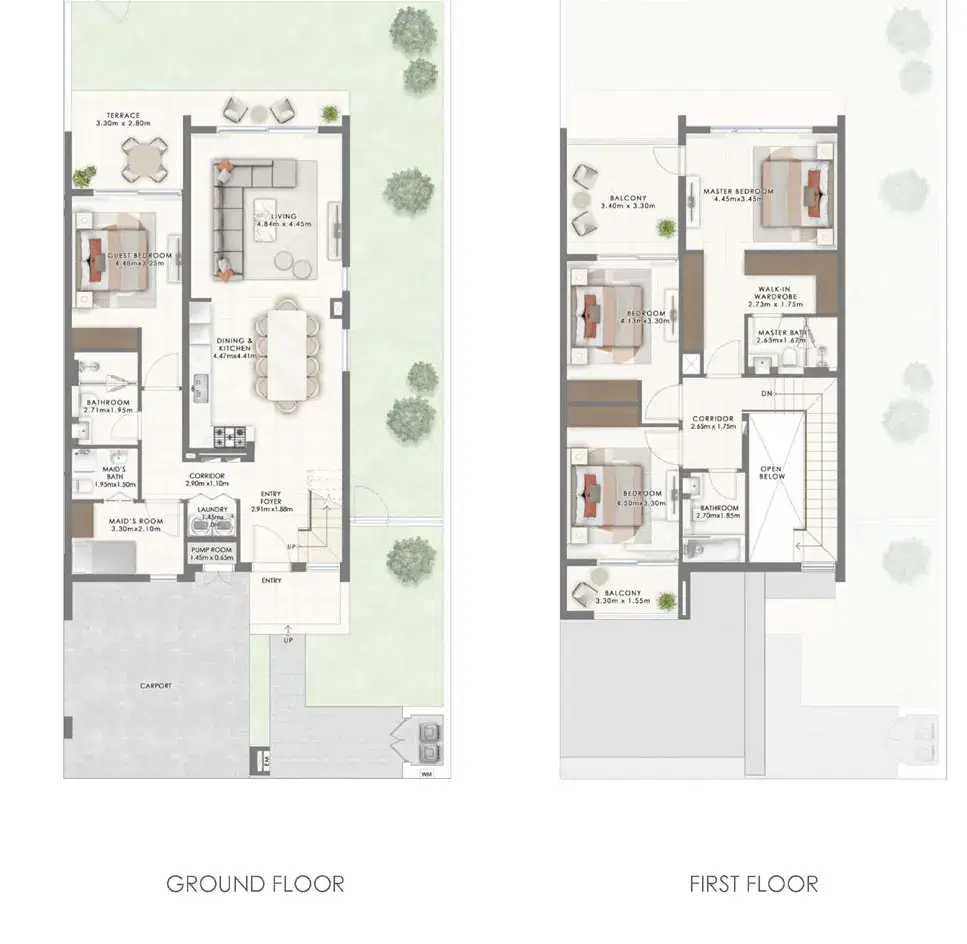 Emaar Kaia At The Valley Dubai 4 Bedroom Townhouses Floor Plan