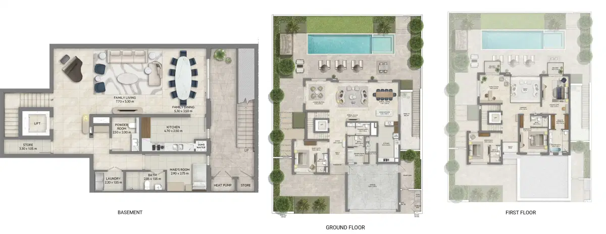 Emaar Oasis Address Villas 4 Bedroom Villa Floor Plan