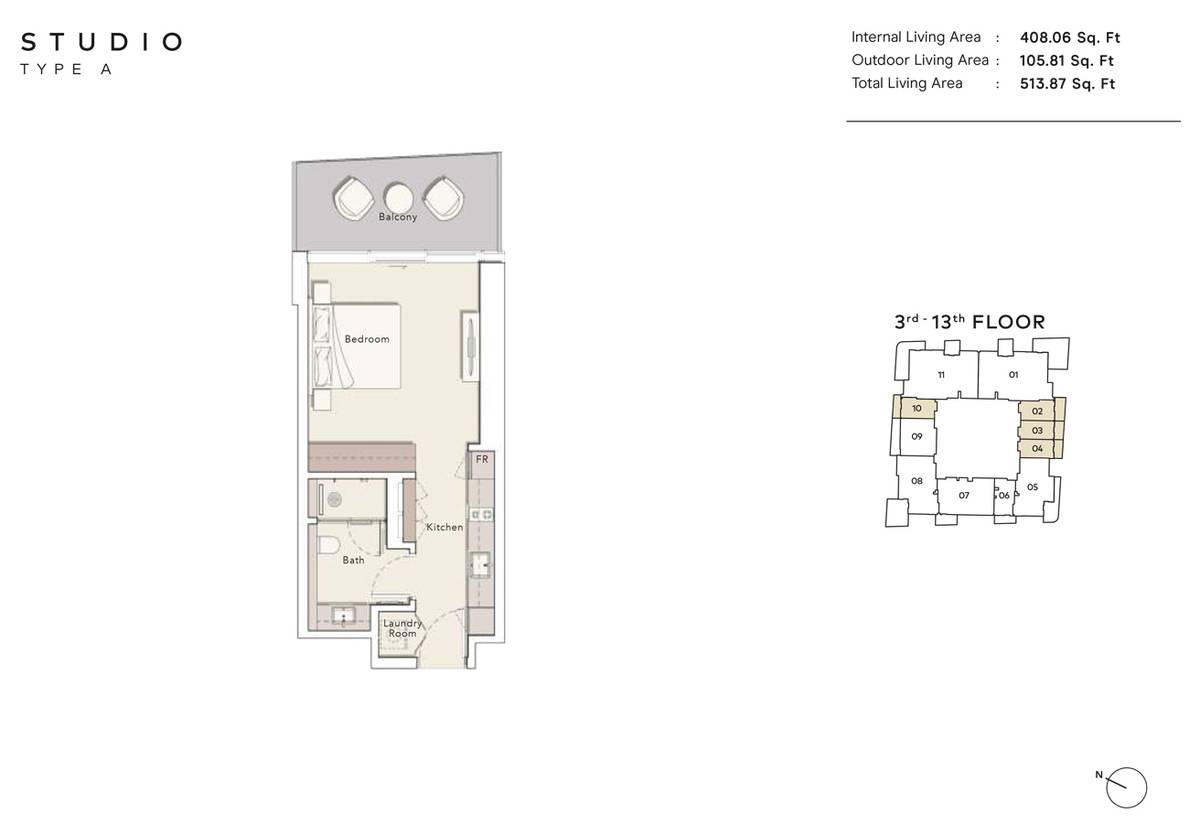 Mercer House Uptown Dubai By Ellington Studio Floor Plan