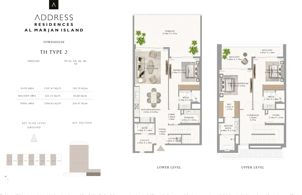 Emaar Address Residences 3 BR Townhouse Floor Plan