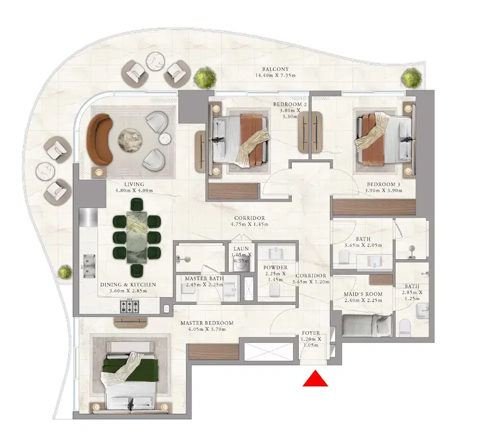3 Bedroom Apartments