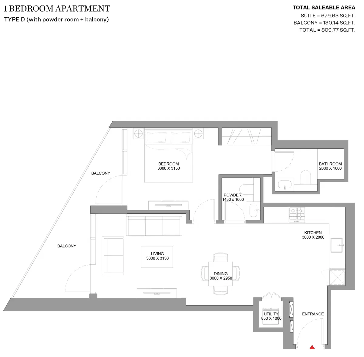 1 Bedroom Apartments