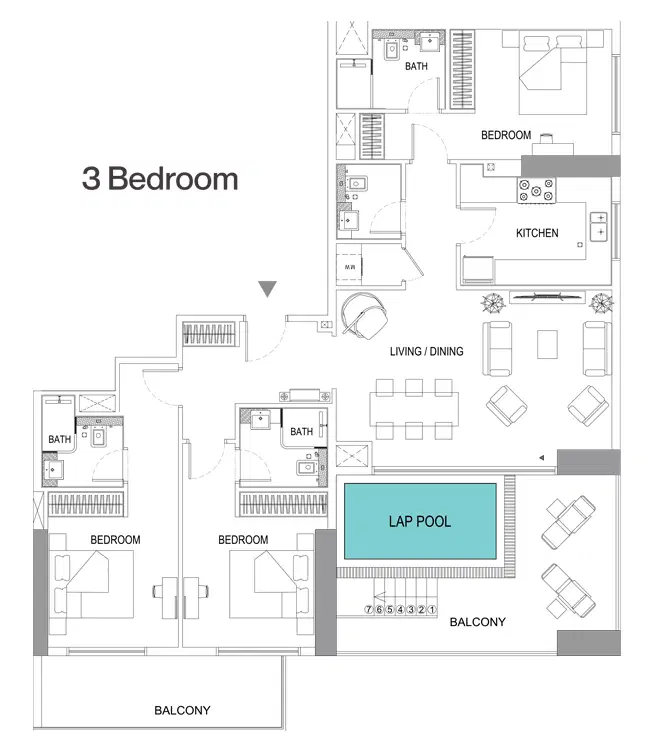 3 BR Apartment