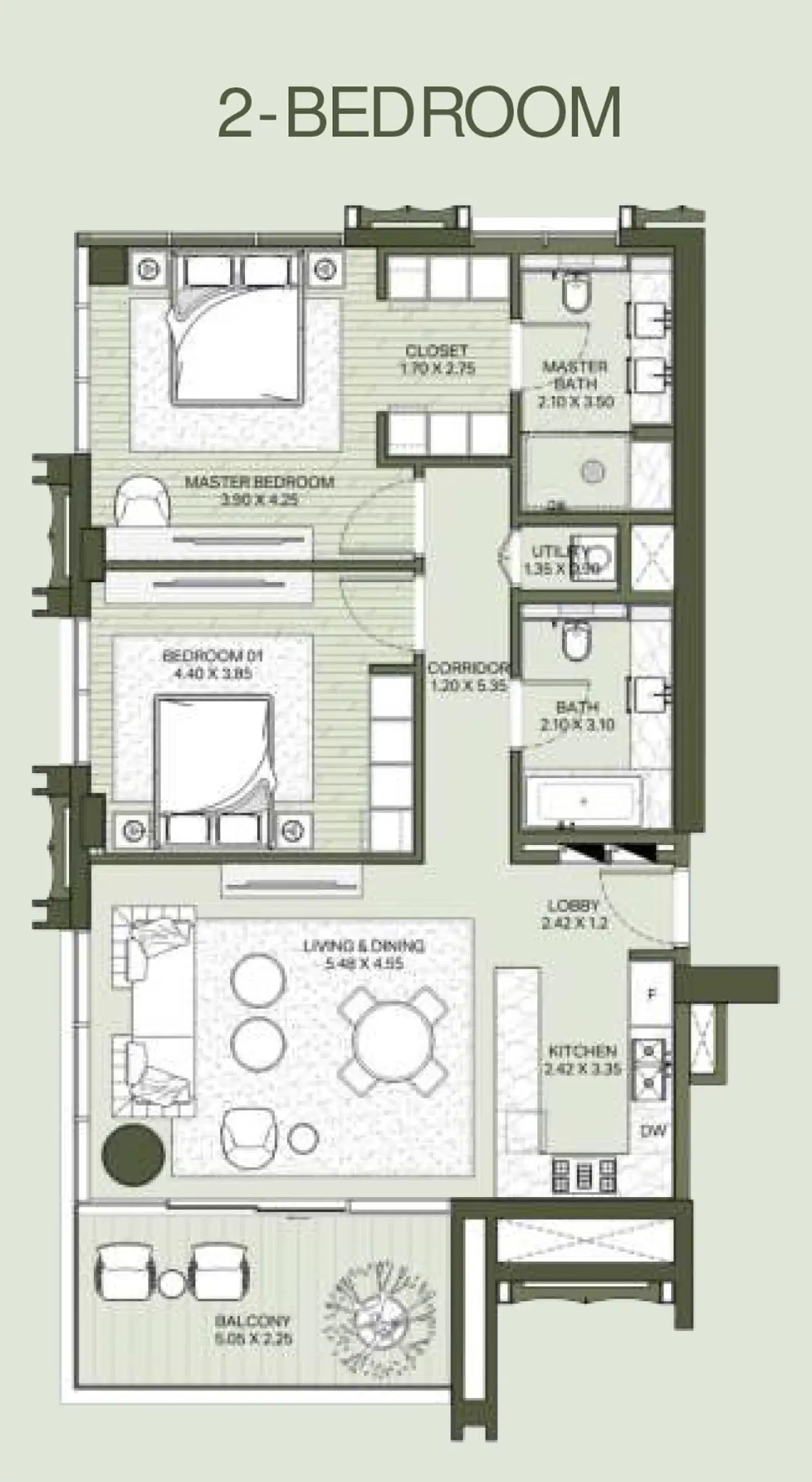 2 Bedroom Apartments
