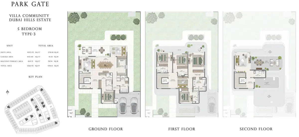Emaar Park Gate 5 BR Villa Floor Plan