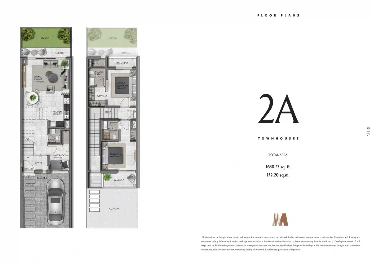 Mag City Meydan 2 Bed Townhouses Floor Plan