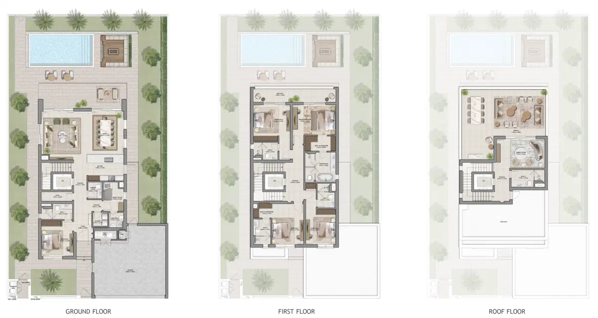 Emaar The Heights Country Club And Wellness Dip 5 Bed Room Floor Plan