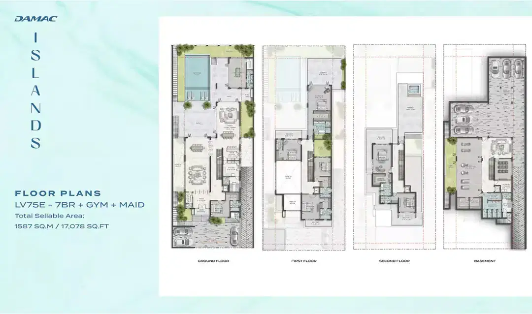 7 BR Floor Plan 17,080 Sq. Ft.