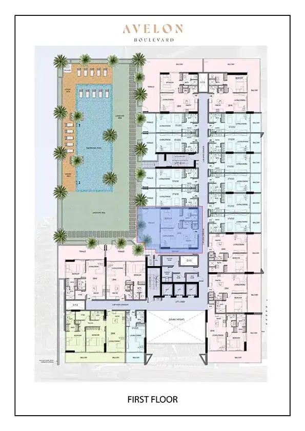 Studios, 1 & 2 BR Floor Plan 423 - 1,283 Sq. Ft.