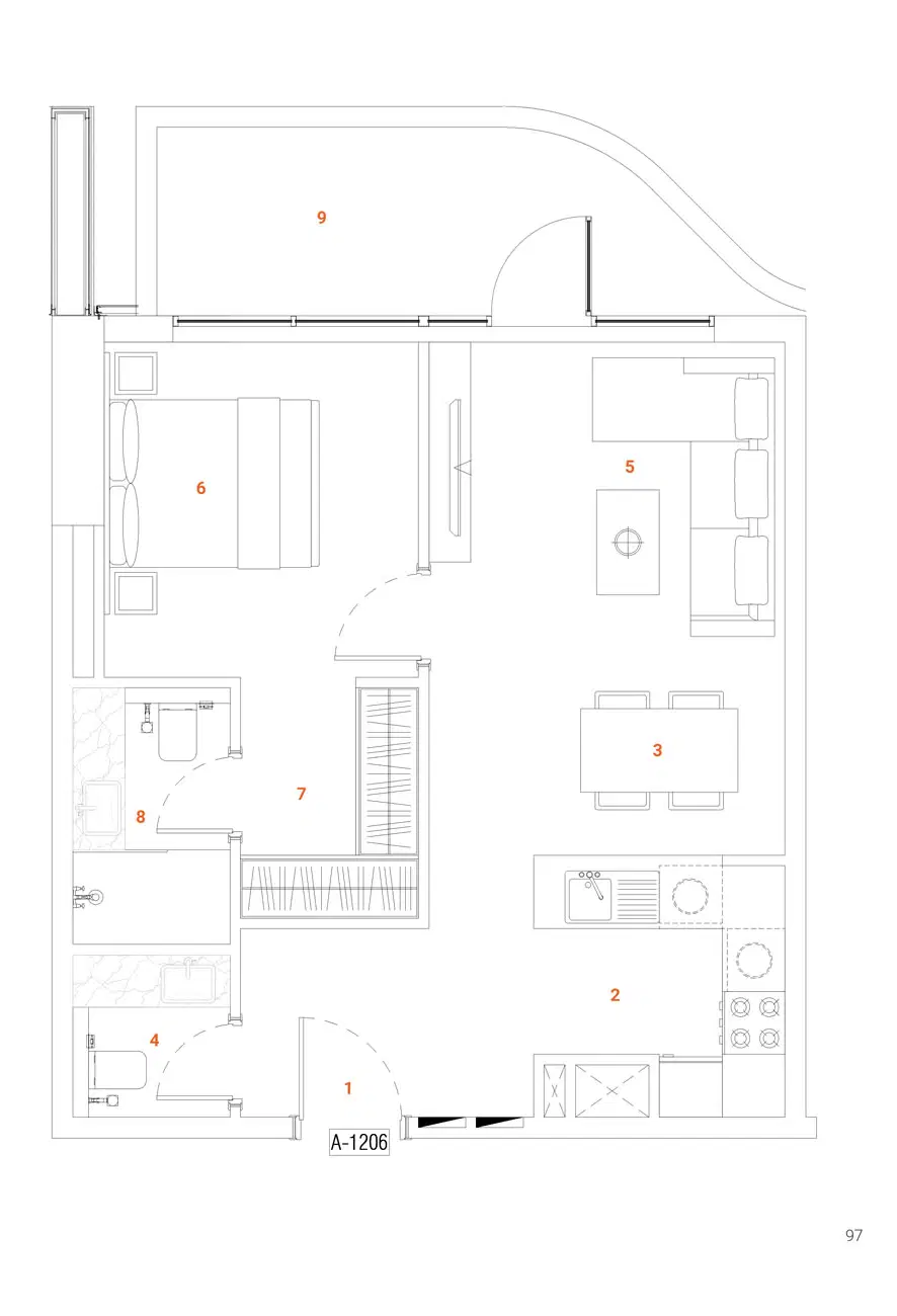 The Orchard Place Peak Summit Jvc 1 Bedroom Apartments Floor Plan