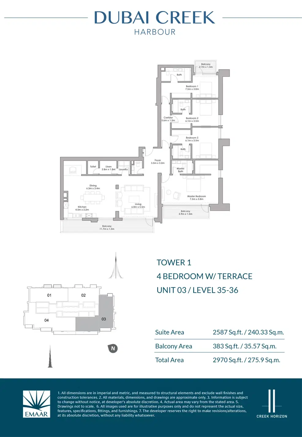 4 BR Penthouse