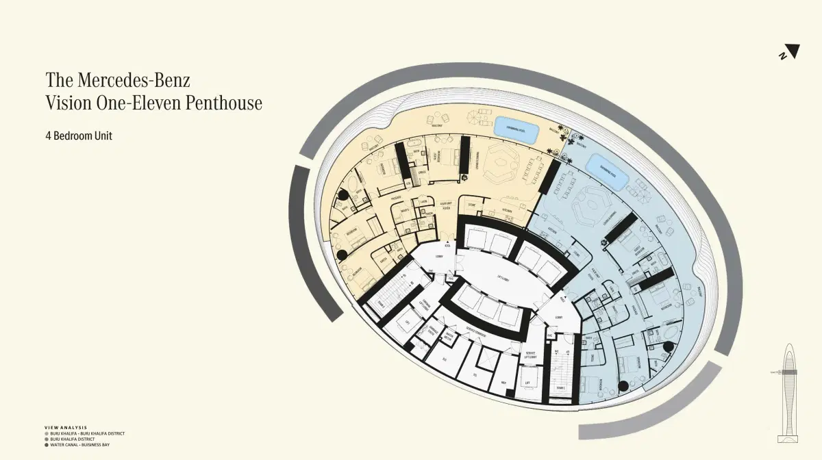 4 Bedroom Penthouses