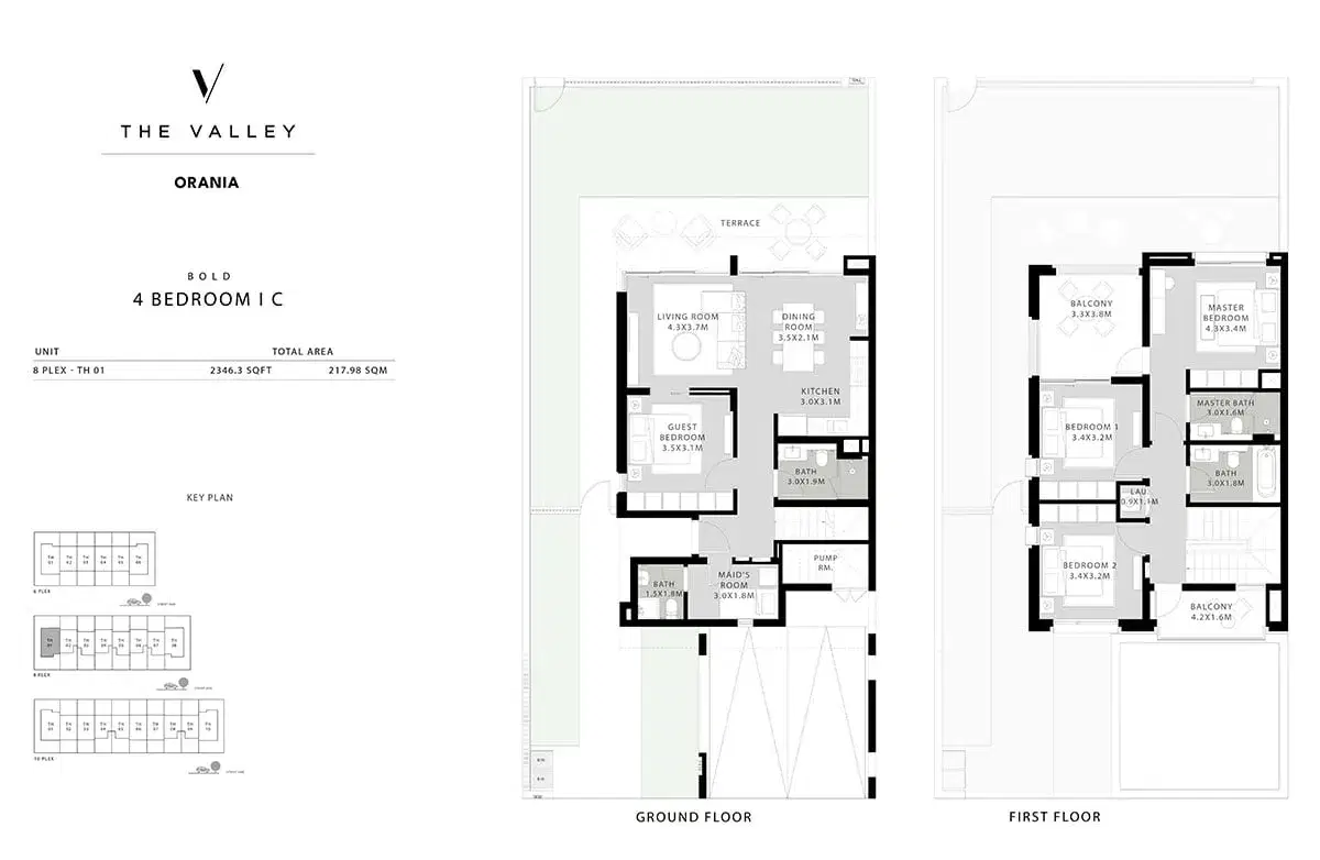 Emaar Orania 4 Bedroom Townhouses Floor Plan