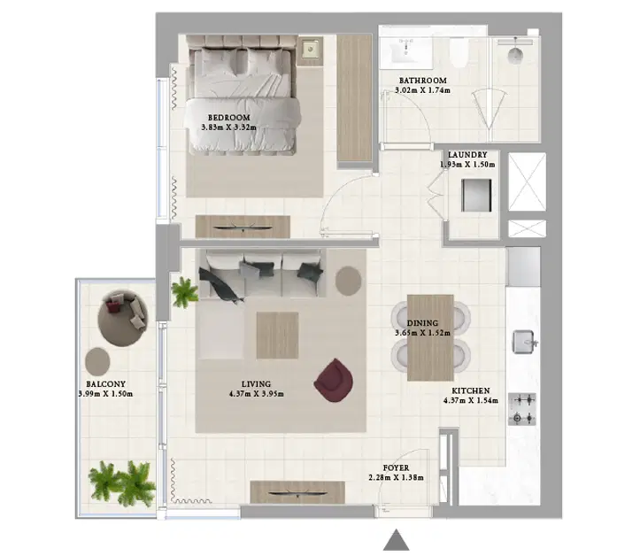 1 Bedroom Apartments