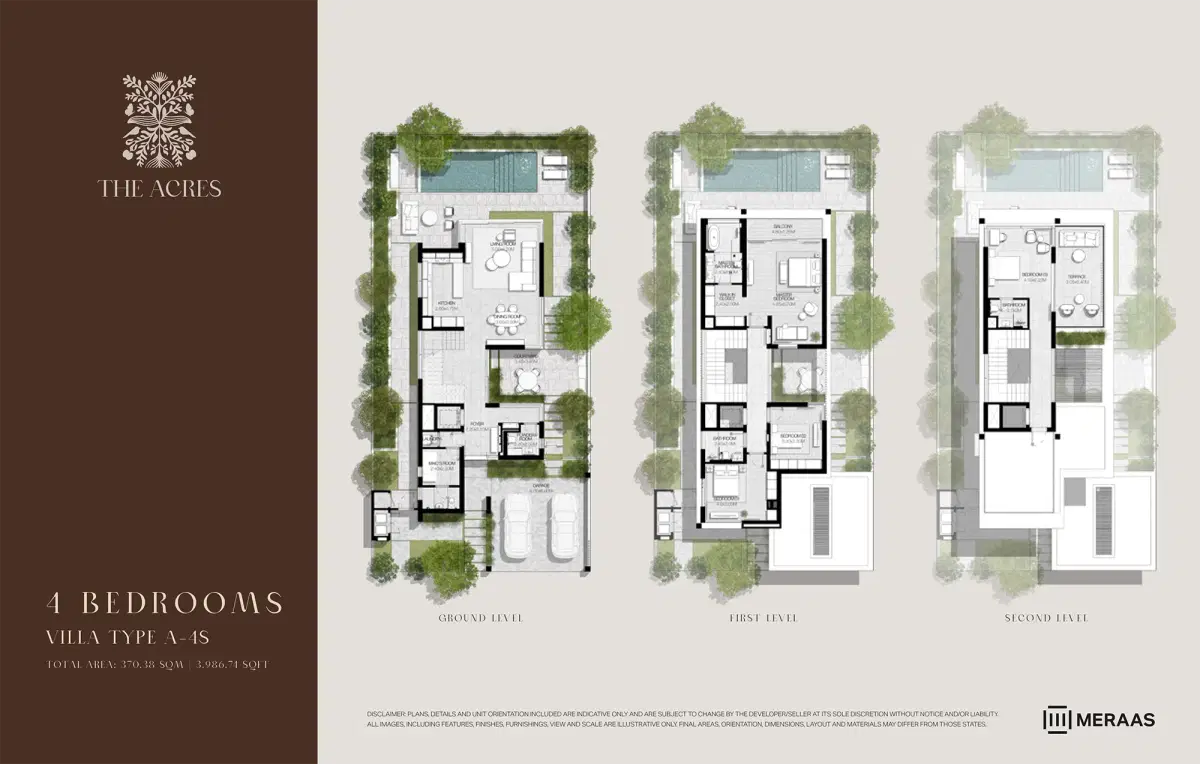 Meraas The Acres Dubai 4 BR Villa Floor Plan