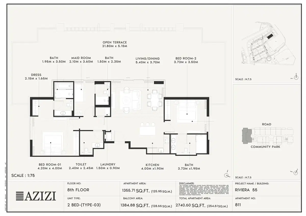 2 BR Floor Plan 2,740 Sq. Ft.