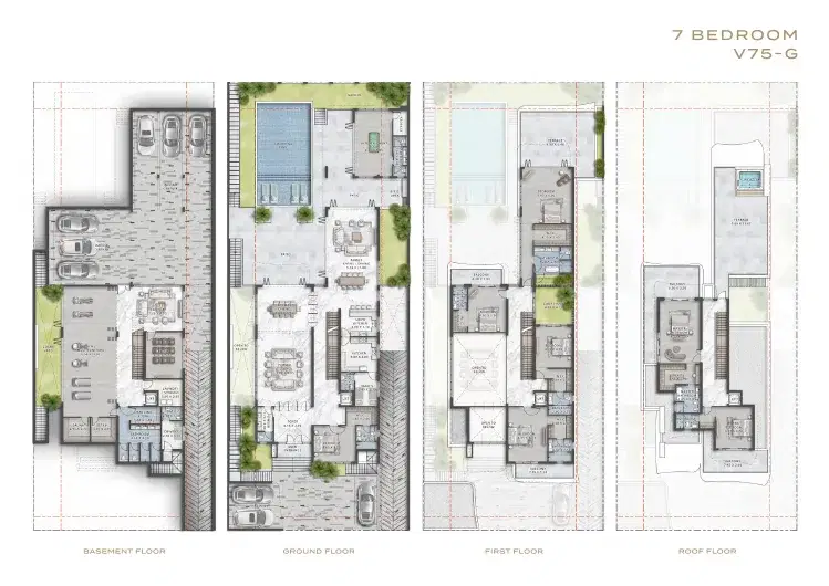 Damac Gems Estates 7 BR Villa Floor Plan