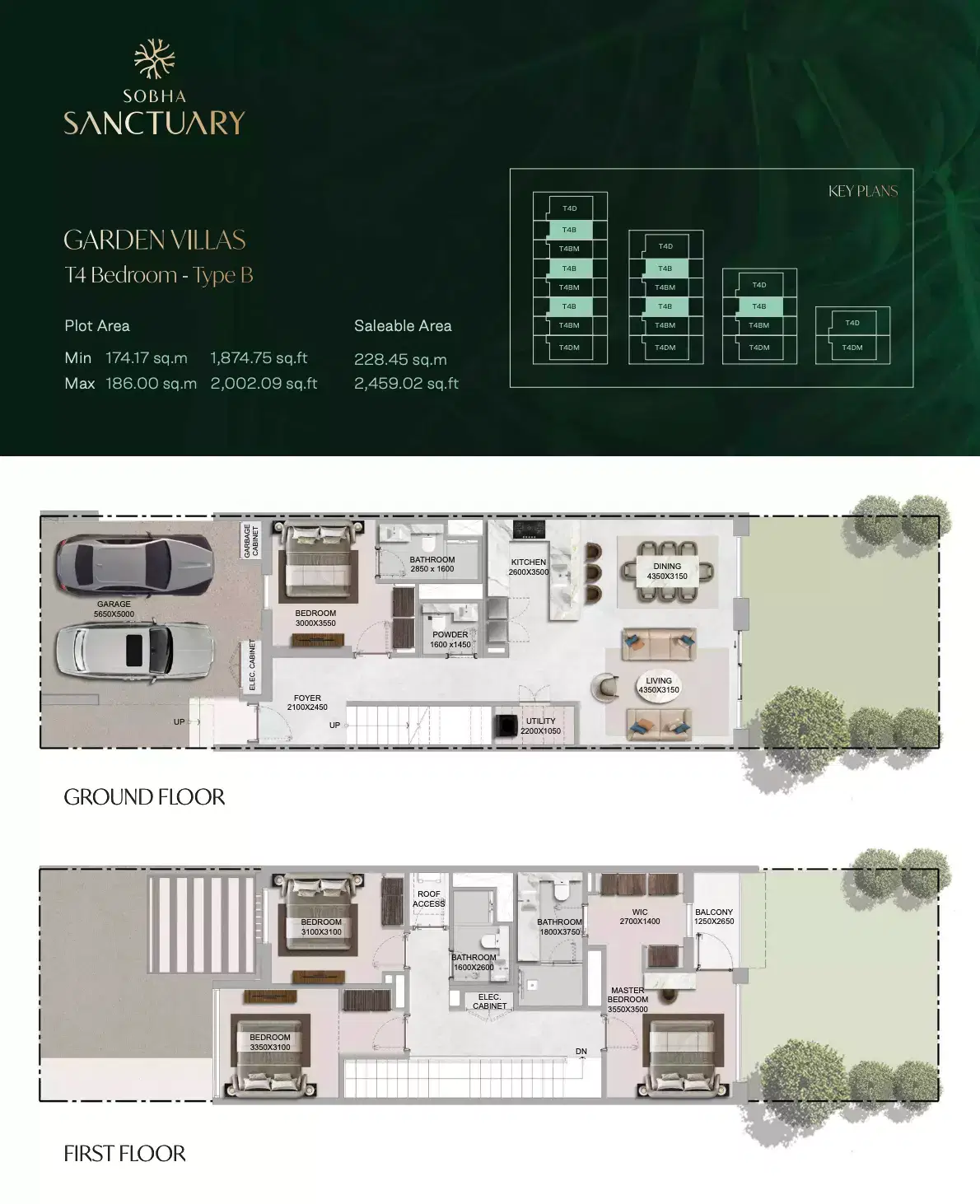 The Grove At Sobha Sanctuary 4 Bedroom Villas Floor Plan